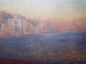 Falaises à Pourville, soleil levant